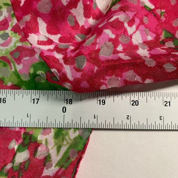 Ruby Road 10 Pink Green Bright Floral Semi Sheer Full Zip Topper Jacket - Picture 6 of 9